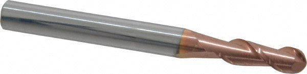 7/32" 2-Flute Solid Carbide Ball End Mill, TiCN - Accupro 12183957