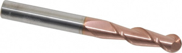 5/16" 2-Flute Solid Carbide Ball End Mill, TiCN - Accupro 12184221