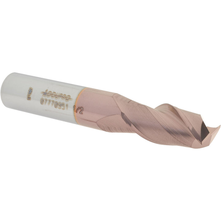 1/2" 2-Flute Solid Carbide Square End Mill, TiCN - Accupro 12181470