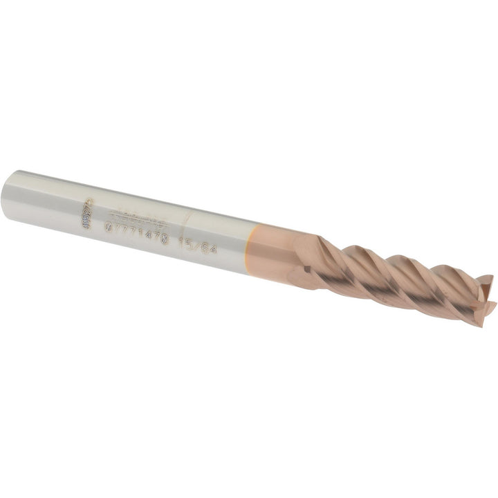 15/64" 4-Flute Solid Carbide Square End Mill, TiCN - Accupro 12182446
