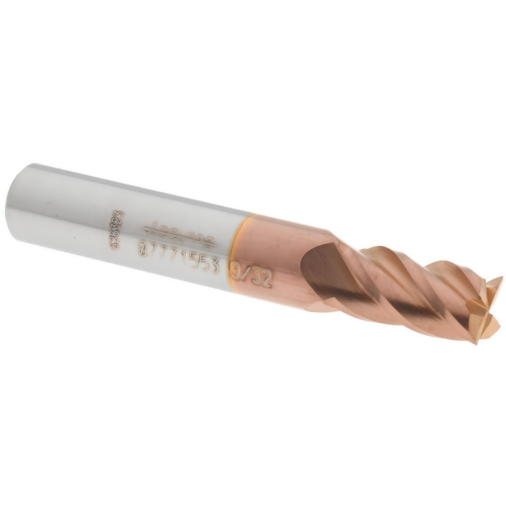 9/32" 4-Flute Solid Carbide Square End Mill, TiCN - Accupro 12182824