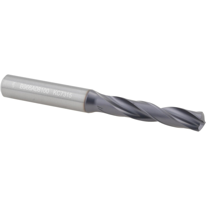 0.3189" Solid Carbide Drill Bit, TiAlN, 140° point - Kennametal 1997389