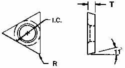 TPGB 110204 Solid Carbide Insert, Grade CVM2, TiN - Everede Tool 04166