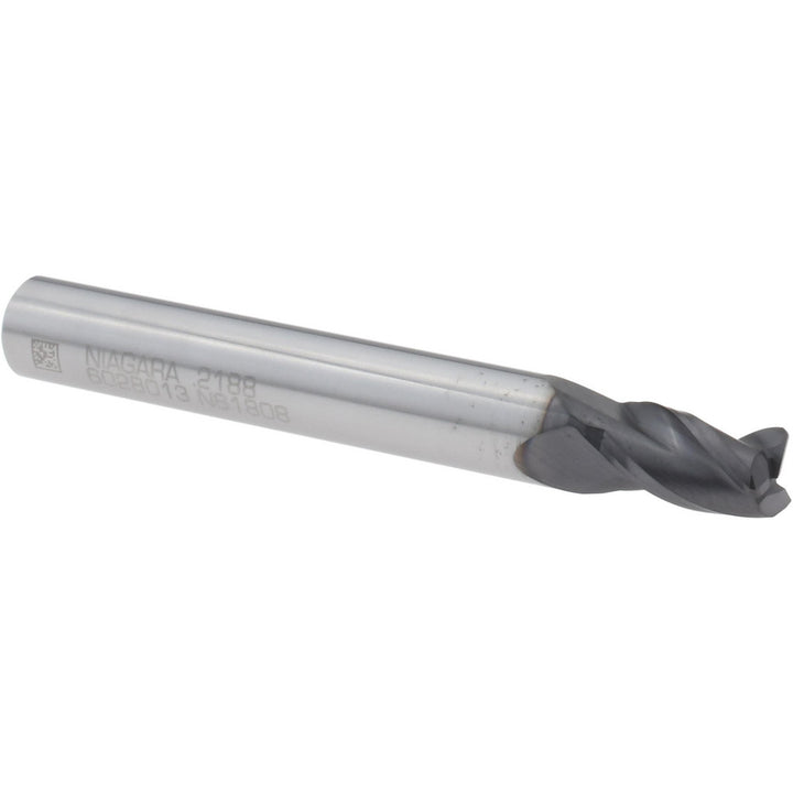 7/32" 3-Flute Solid Carbide Corner Radius End Mill, AlTiN - Seco 17003406