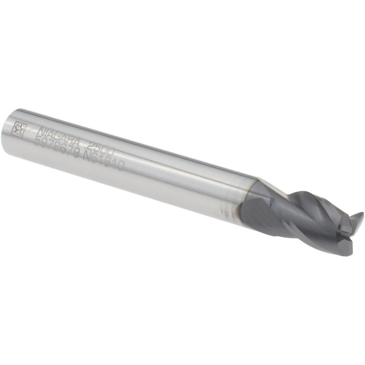 1/4" 3-Flute Solid Carbide Corner Radius End Mill, AlTiN - Seco 17003408