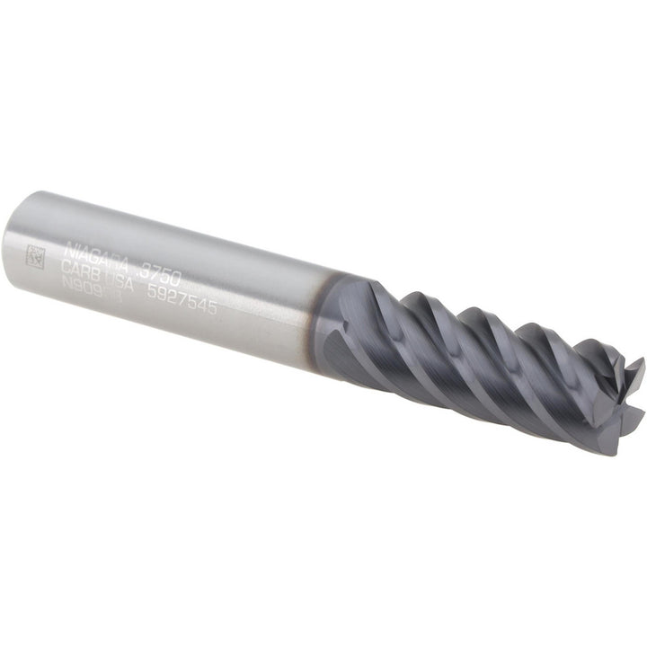 3/8" 5-Flute Solid Carbide Corner Radius End Mill, AlTiN - Seco 17007008