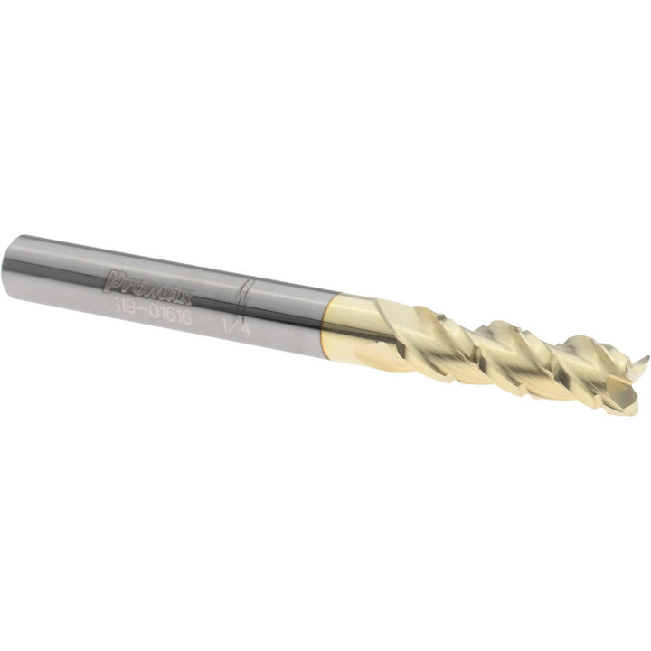 0.2500" 3-Flute Solid Carbide Corner Radius End Mill, ZrN - ProMax 119-01616