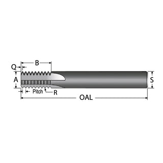 Straight Flute Thread Mills - Scientific Cutting Tools TM370-16EXJ-A