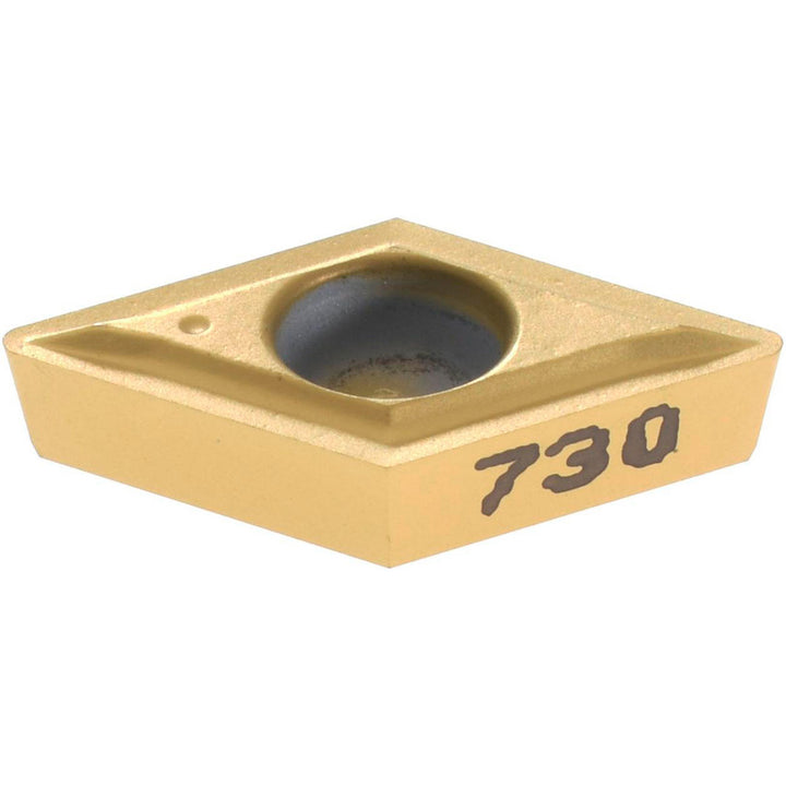 D - Diamond (Rhombic) 55-Deg 1/4" IC Carbide Insert, Grade KC730, TiN - Kennametal 1120174