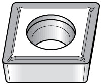 C - Diamond (Rhombic) 80-Deg 1/2" IC Carbide Insert, Grade KC5025, TiAlN - Kennametal 2425775