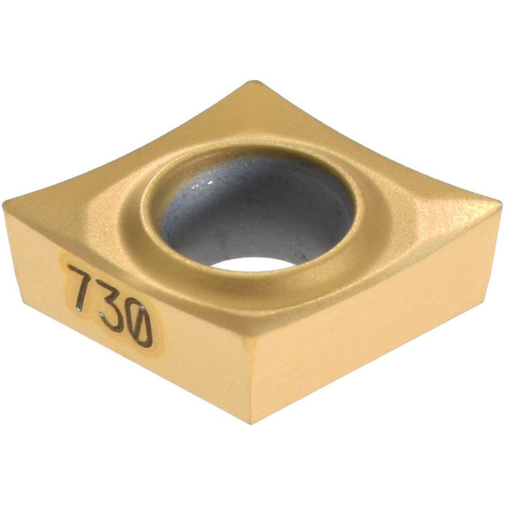 C - Diamond (Rhombic) 80-Deg 1/4" IC Carbide Insert, Grade KC730, TiN - Kennametal 1161888