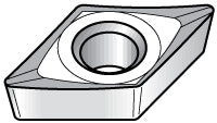 D - Diamond (Rhombic) 55-Deg 1/4" IC Carbide Insert, Grade KC5010, TiAlN - Kennametal 1785475
