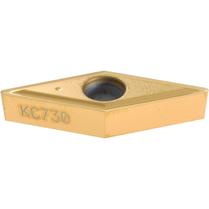 V - Diamond (Rhombic) 35-Deg 1/4" IC Carbide Insert, Grade KC730, TiN - Kennametal 1161964