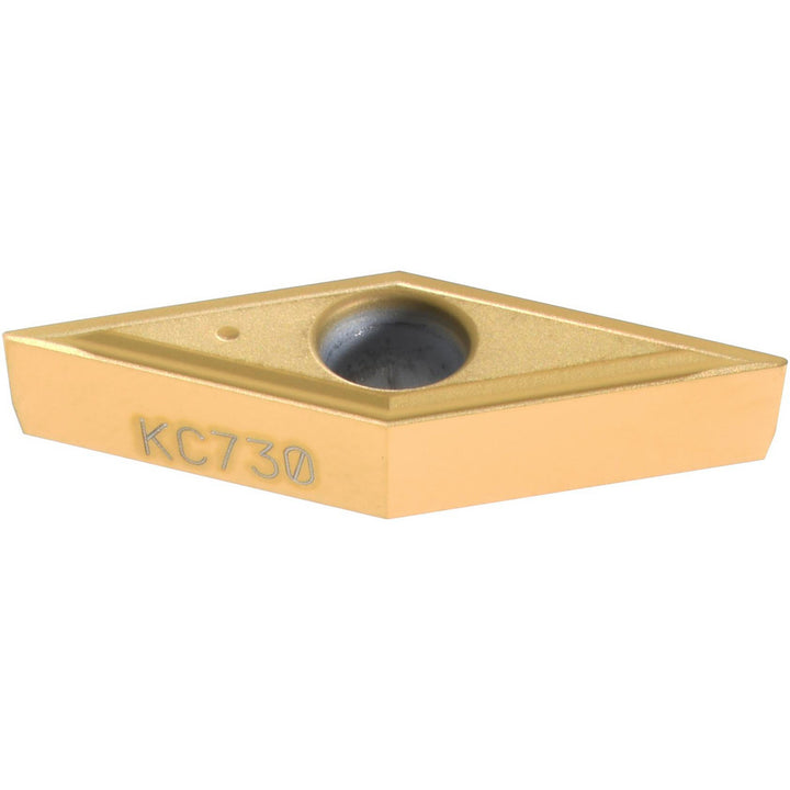 V - Diamond (Rhombic) 35-Deg 1/4" IC Carbide Insert, Grade KC730, TiN - Kennametal 1161965
