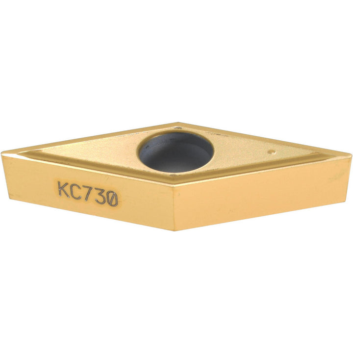 V - Diamond (Rhombic) 35-Deg 3/8" IC Carbide Insert, Grade KC730, TiN - Kennametal 1161967