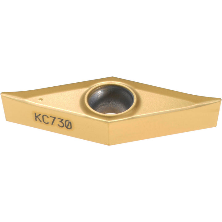 V - Diamond (Rhombic) 35-Deg 3/8" IC Carbide Insert, Grade KC730, TiN - Kennametal 1161968