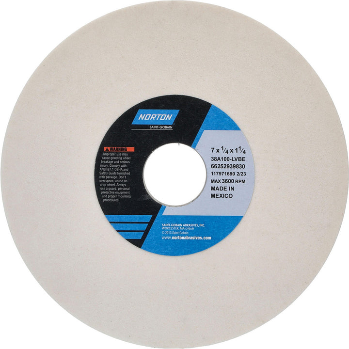 7 x 1/4" 100-Grit Aluminum Oxide Grinding & Cutoff Wheel - Norton 66252939830