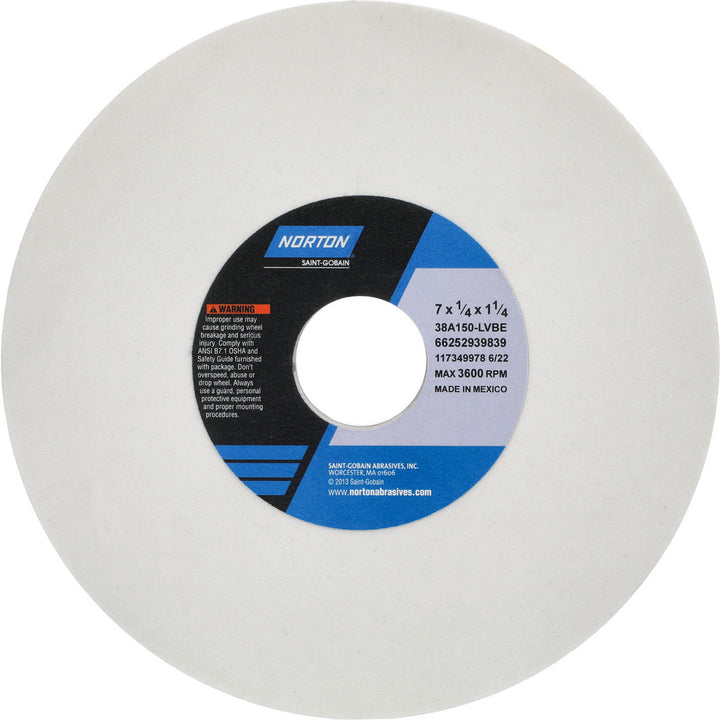 7 x 1/4" 150-Grit Aluminum Oxide Grinding & Cutoff Wheel - Norton 66252939839