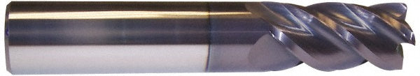 1" 4-Flute Solid Carbide Corner Radius End Mill, AlTiN - Accupro 12182992