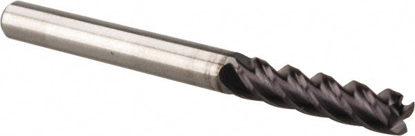 1/8" 4-Flute Solid Carbide Corner Radius End Mill, AlTiN - Accupro 12182389