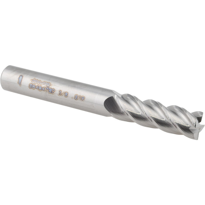3/8" 4-Flute Solid Carbide Corner Radius End Mill - Accupro 12183049