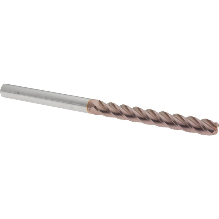 3/8" 4-Flute Solid Carbide Corner Radius End Mill, TiCN - Accupro 12183755