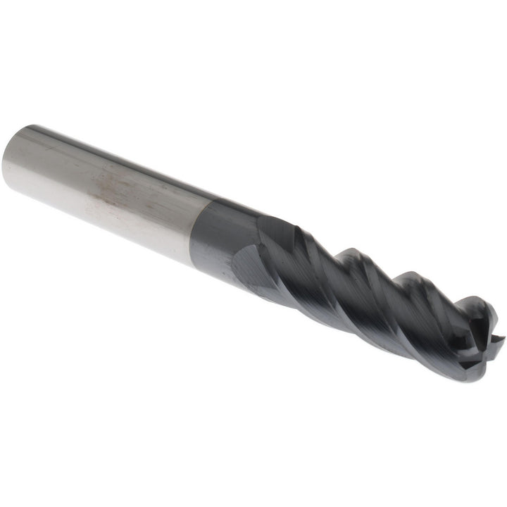 3/8" 4-Flute Solid Carbide Corner Radius End Mill, AlTiN - Accupro 12183074