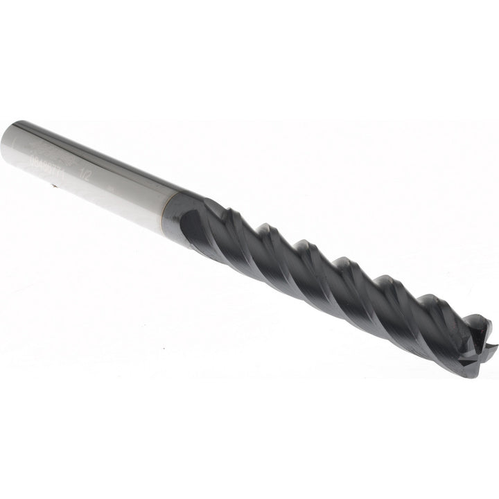 1/2" 4-Flute Solid Carbide Corner Radius End Mill, AlTiN - Accupro 12183331
