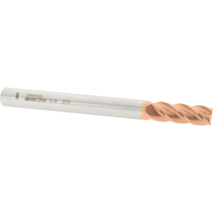 3/8" 4-Flute Solid Carbide Corner Radius End Mill, TiCN - Accupro 12183535