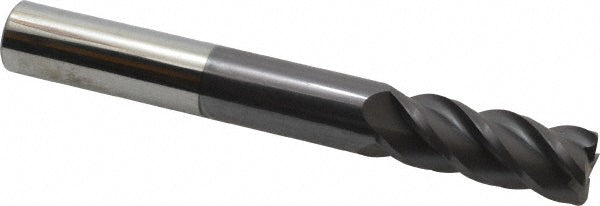 3/4" 4-Flute Solid Carbide Corner Radius End Mill, AlTiN - Accupro 12183634