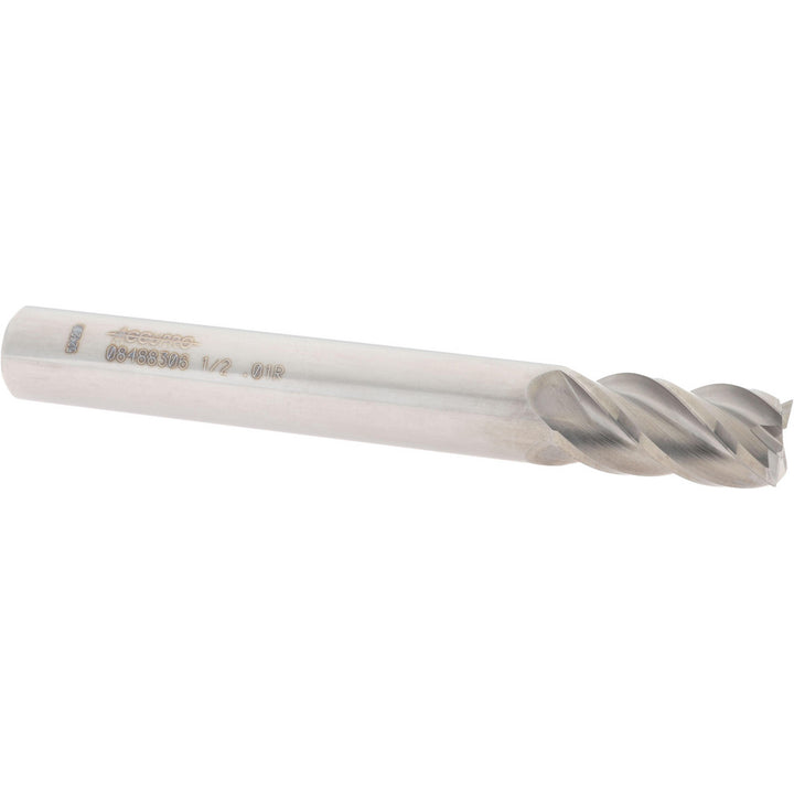 1/2" 4-Flute Solid Carbide Corner Radius End Mill - Accupro 12183553