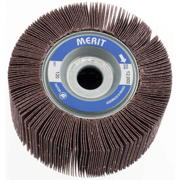 4" 120-Grit Aluminum Oxide Flap Wheel - Merit Abrasives 08834122058