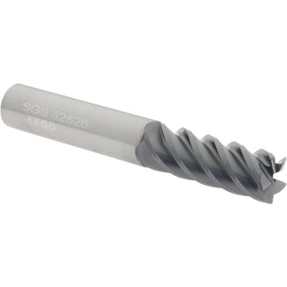 3/8" 5-Flute Solid Carbide Corner Radius End Mill, AlTiN - SGS 32626