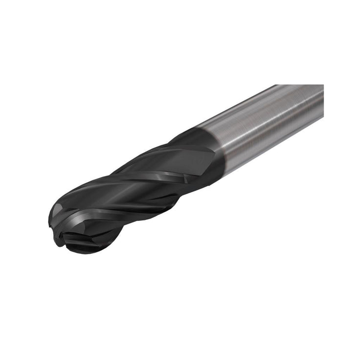 0.2362" 4-Flute Solid Carbide Ball End Mill, TiAlN - Iscar 5620190