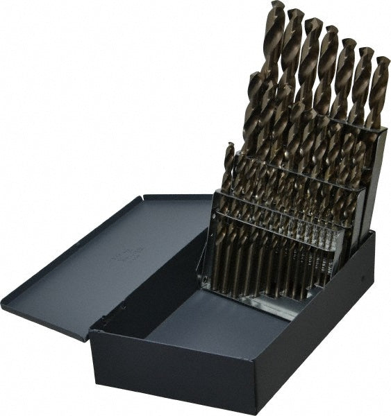Cobalt Jobber Length Drill Bit, Gold, 135° point - Cleveland C70365