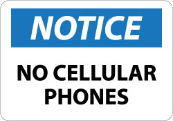 NO CELLULAR PHONES Sign - AccuformNMC N304AB