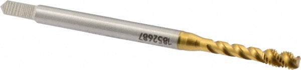 M3x0.5 Metric Coarse High-Speed Steel Tap, TiN - Emuge B0513700.0030