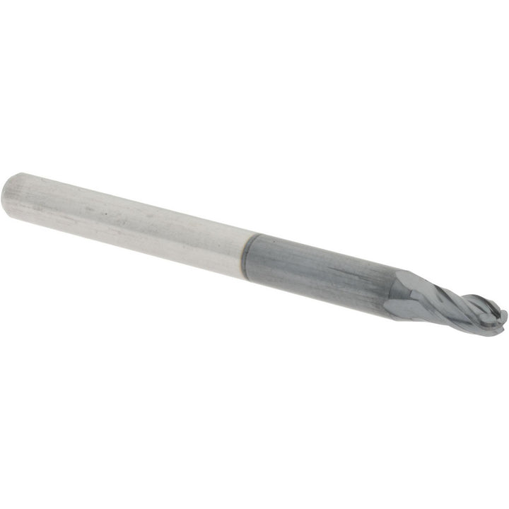 3/32" 4-Flute Solid Carbide Ball End Mill, AlTiN - Accupro 12184729