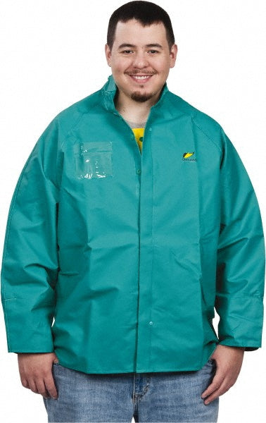 2X-Large Green; Green Chemical; Flame-Resistant; Flame-Retardant; Rain Protective Garment - OnGuard 71032.2XL