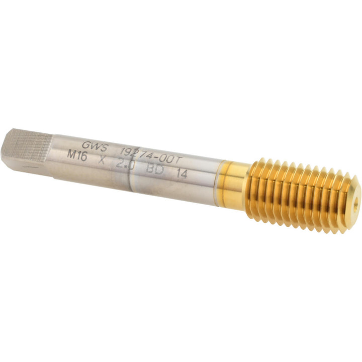 M16x2 Metric High-Speed Steel Tap, TiN - Balax 19274-00T