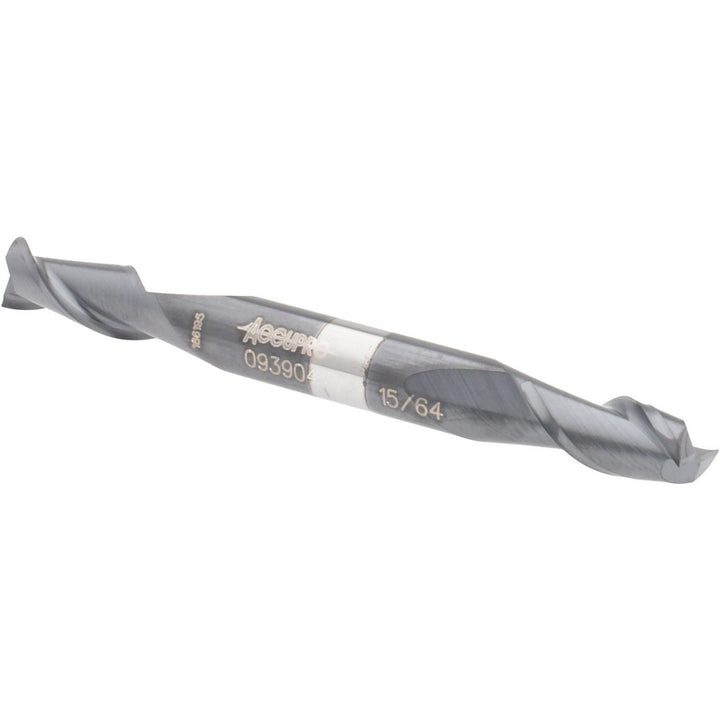15/64" 2-Flute Solid Carbide Square End Mill, AlTiN - Accupro 12185094