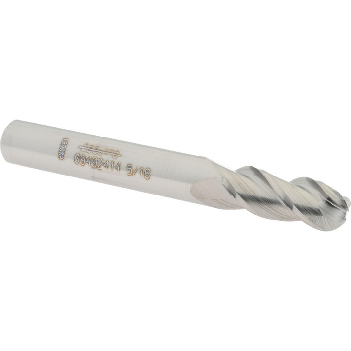 5/16" 3-Flute Solid Carbide Ball End Mill - Accupro 12184361