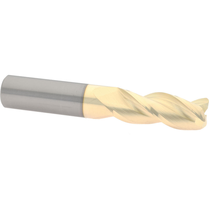 1/2" 3-Flute Solid Carbide Corner Radius End Mill, ZrN - Accupro 314854