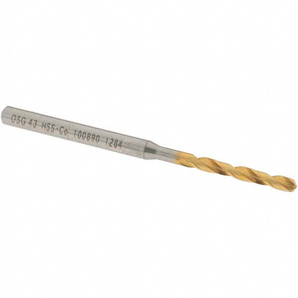 #43 Cobalt High Speed Steel Screw Machine Drill Bit, Coated, 130° point - OSG 10089005