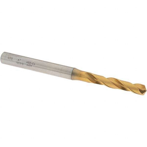 #7 Cobalt High Speed Steel Screw Machine Drill Bit, Coated, 130° point - OSG 10201005