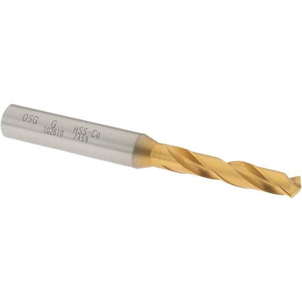 Letter G Cobalt High Speed Steel Screw Machine Drill Bit, Coated, 130° point - OSG 10261005