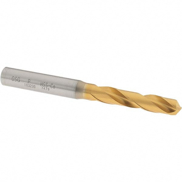 Letter P Cobalt High Speed Steel Screw Machine Drill Bit, Coated, 130° point - OSG 10323005