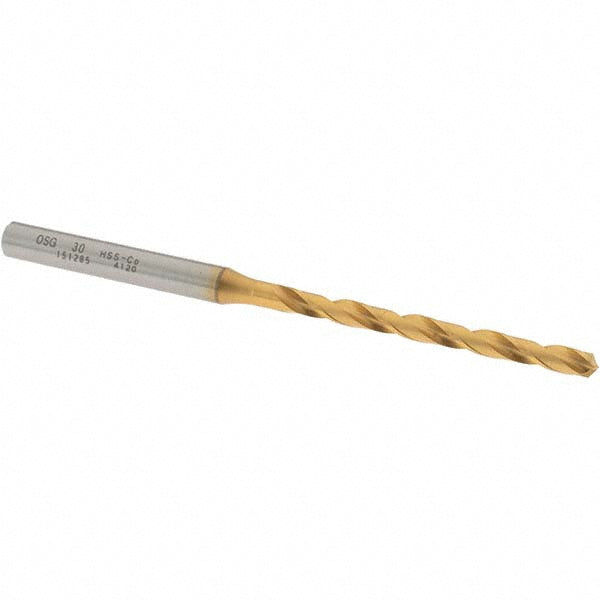 #30 Cobalt Drill Bit, TiN, 130° point - OSG 15128505