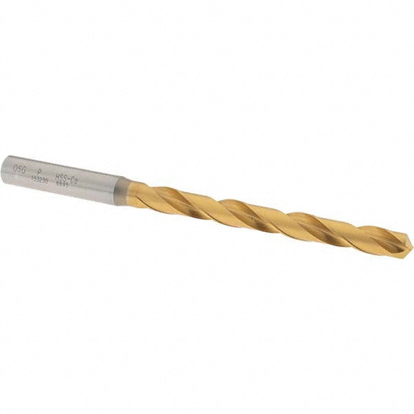 Letter P Cobalt Drill Bit, TiN, 130° point - OSG 15323005
