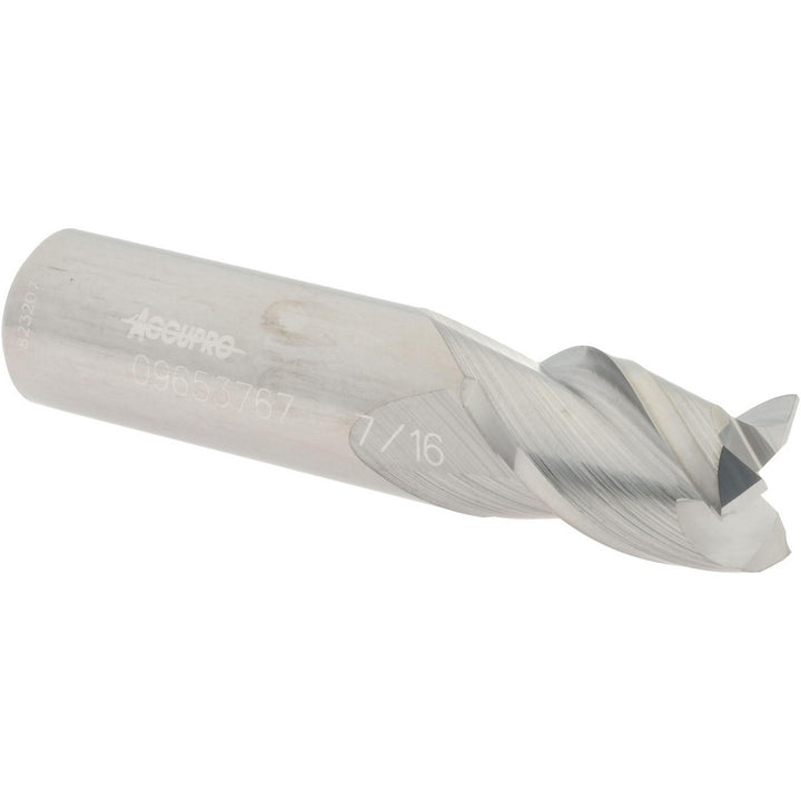 7/16" 3-Flute Solid Carbide Square End Mill - Accupro 12182184